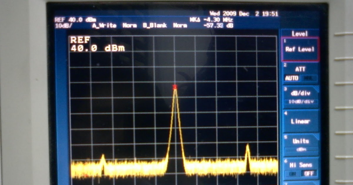 EC1CW's Ham Radio Blog PRC320 on a spectrum analyzer